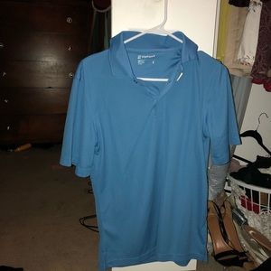 Blue collared shirt